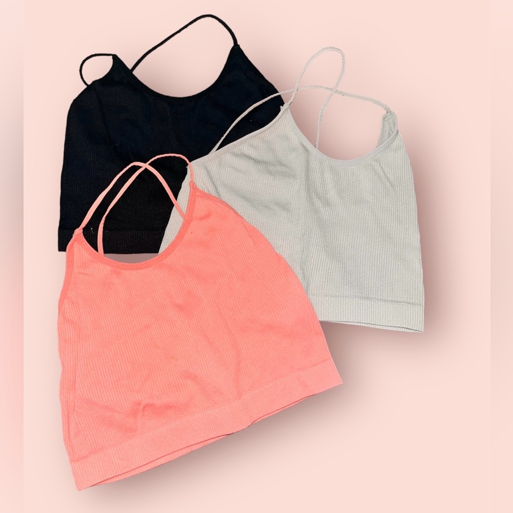 3 Ribbed Tank Tops